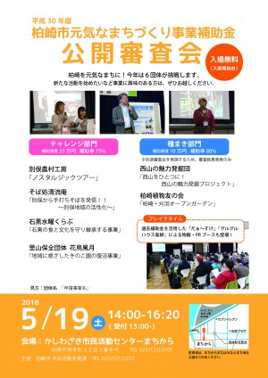 平成30年度柏崎市元気なまちづくり事業補助金公開審査会